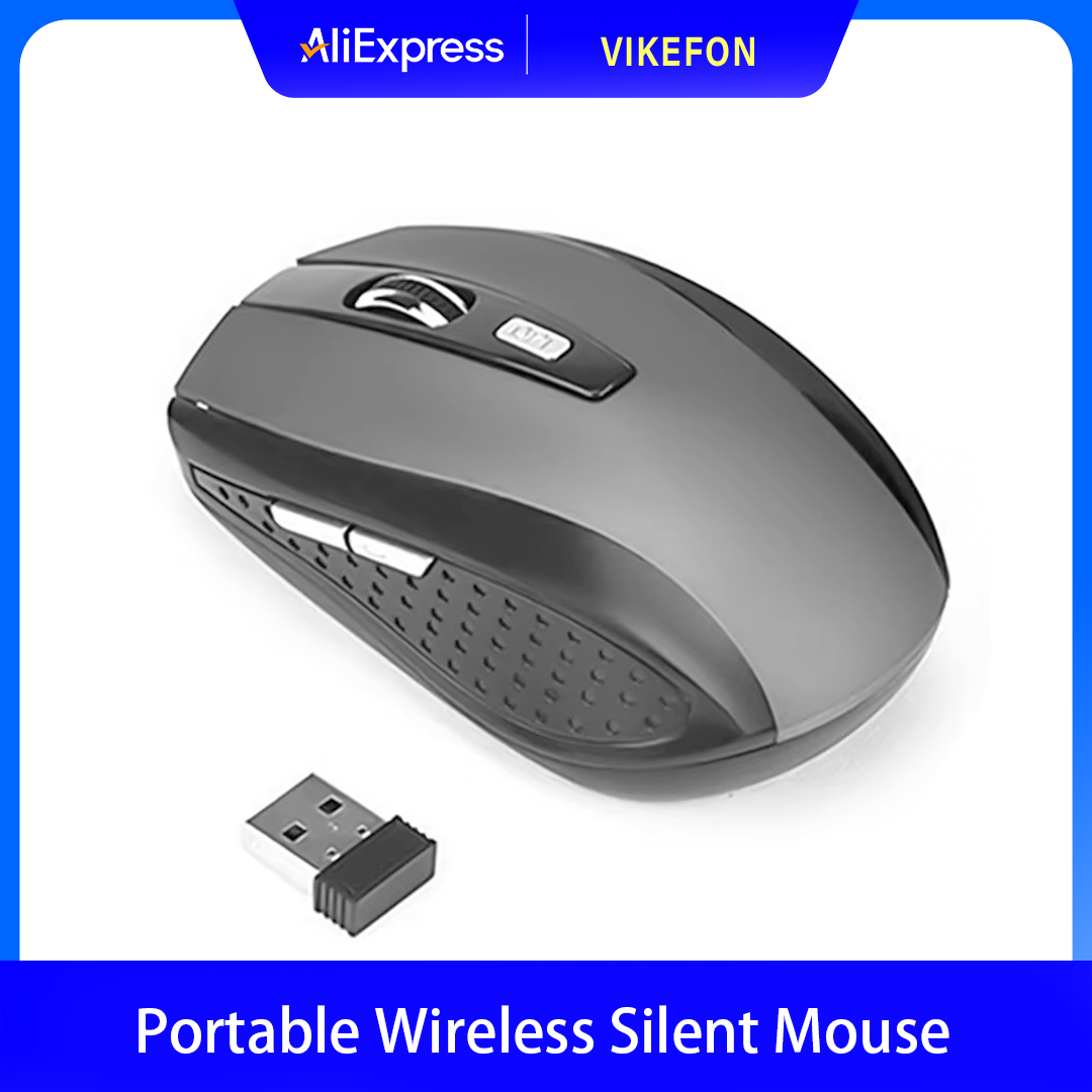 Laptop Mouse - Ratón inalámbrico, ratón silencioso, 2,4 GHz,