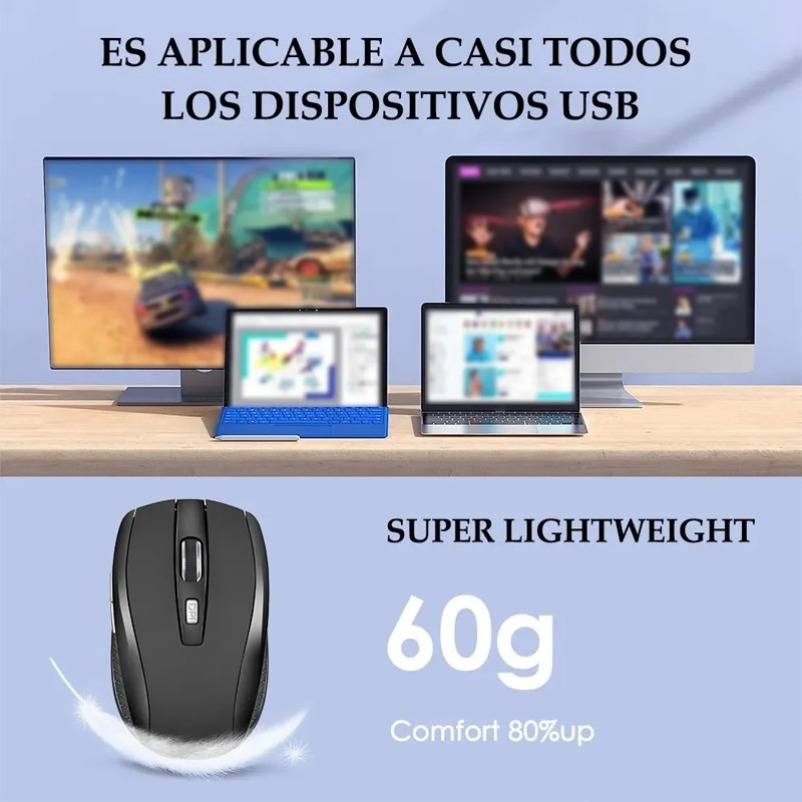 Ratón inalámbrico, ratón silen - Laptop Mouse reseña y precio