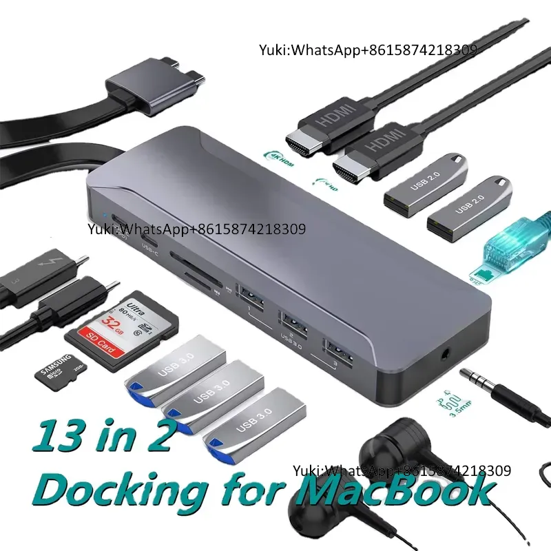 Estación de Acoplamiento con D - Usb C Hub reseña y precio
