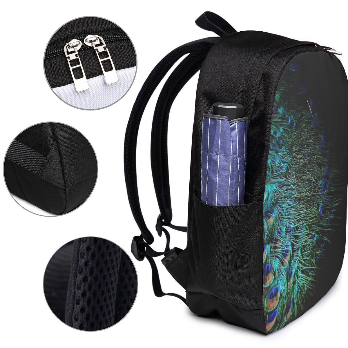 Mochila con plumas de pavo rea - Laptop Bag reseña y precio